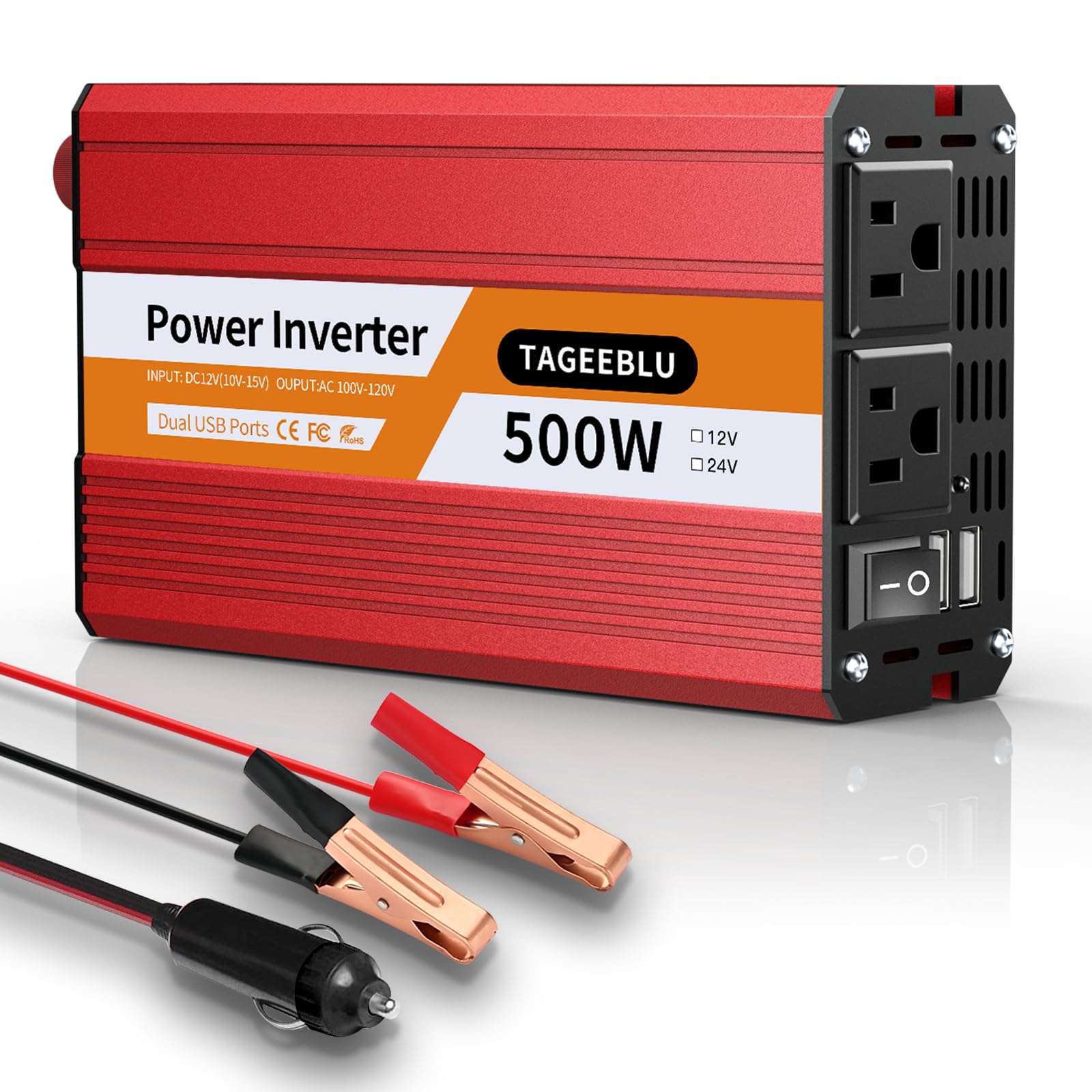 インバーター シガーソケット 500W カーインバーター DC12VをAC100Vに変換 AC2口 修正波 88％以上変換効率 車載用インバーター 12V車専用 コンパクト 日本語取扱書 保証書付き Amazon.co.jp: インバーター シガーソケット 500W カーインバーター